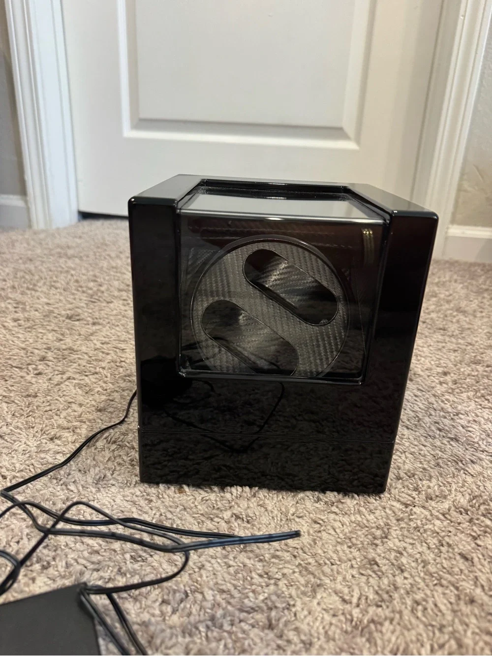 Black Dual Watch Winder with Clear Display